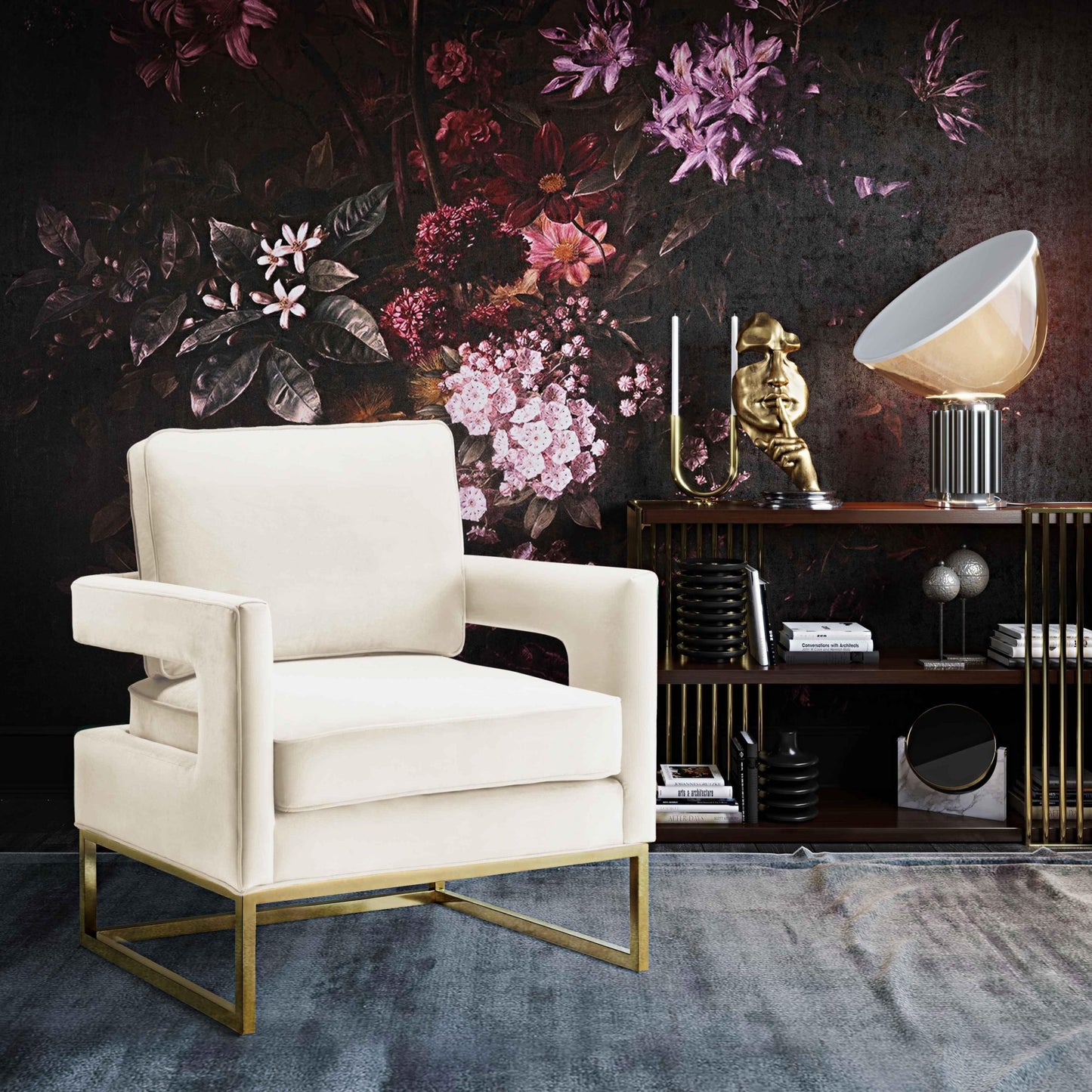 Avery Cream Velvet Chair - Skandi London
