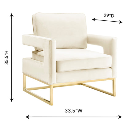Avery Cream Velvet Chair - Skandi London