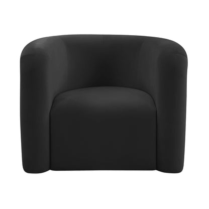 Curves Black Velvet Lounge Chair - Skandi London