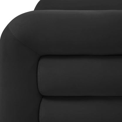 Curves Black Velvet Lounge Chair - Skandi London
