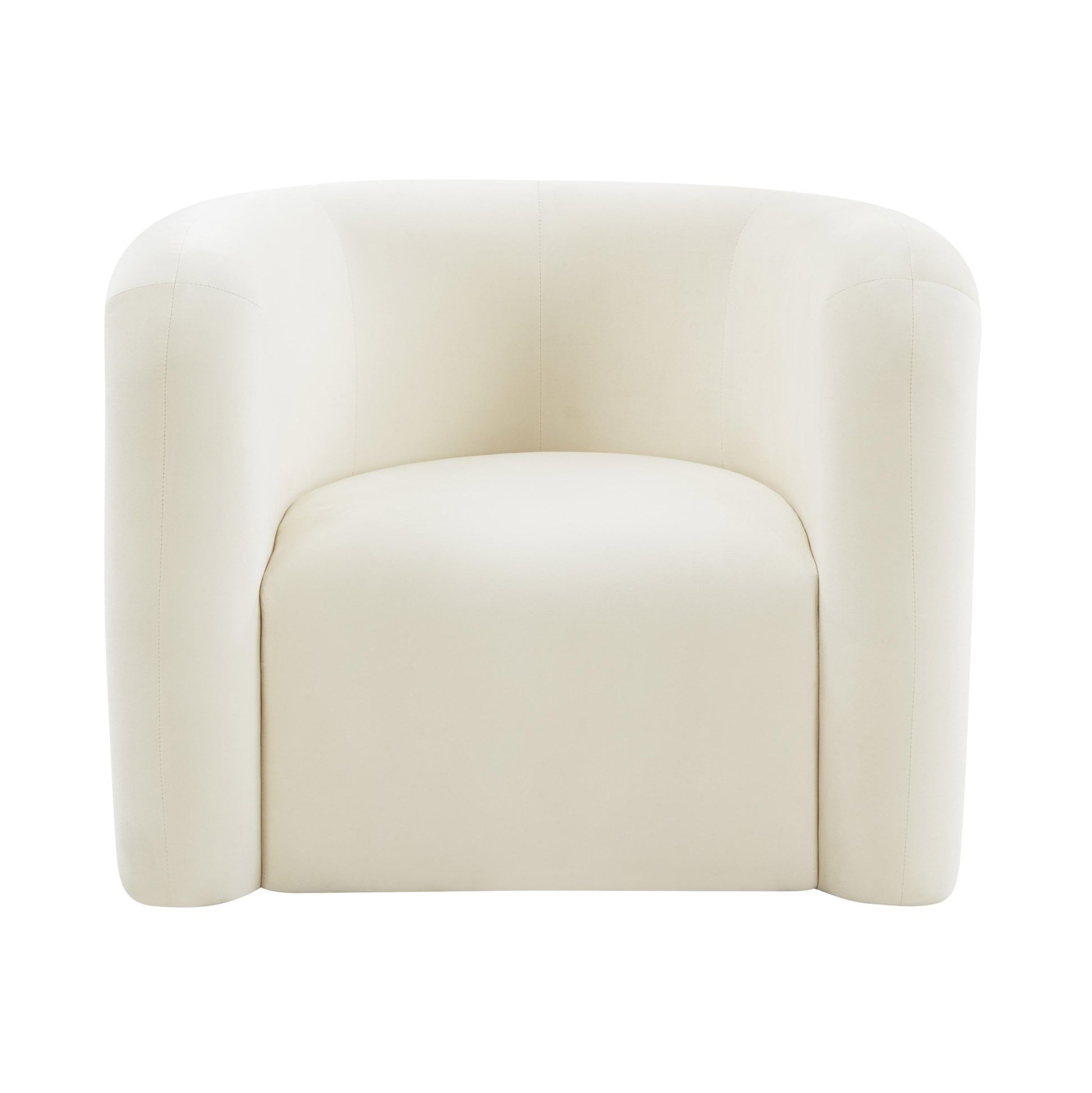 Curves Cream Velvet Lounge Chair - Skandi London
