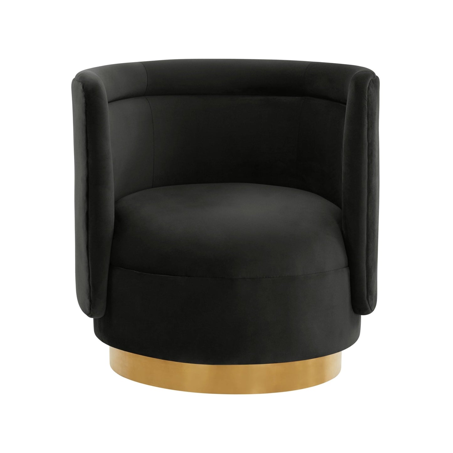 Remy Black Velvet Swivel Chair - Skandi London