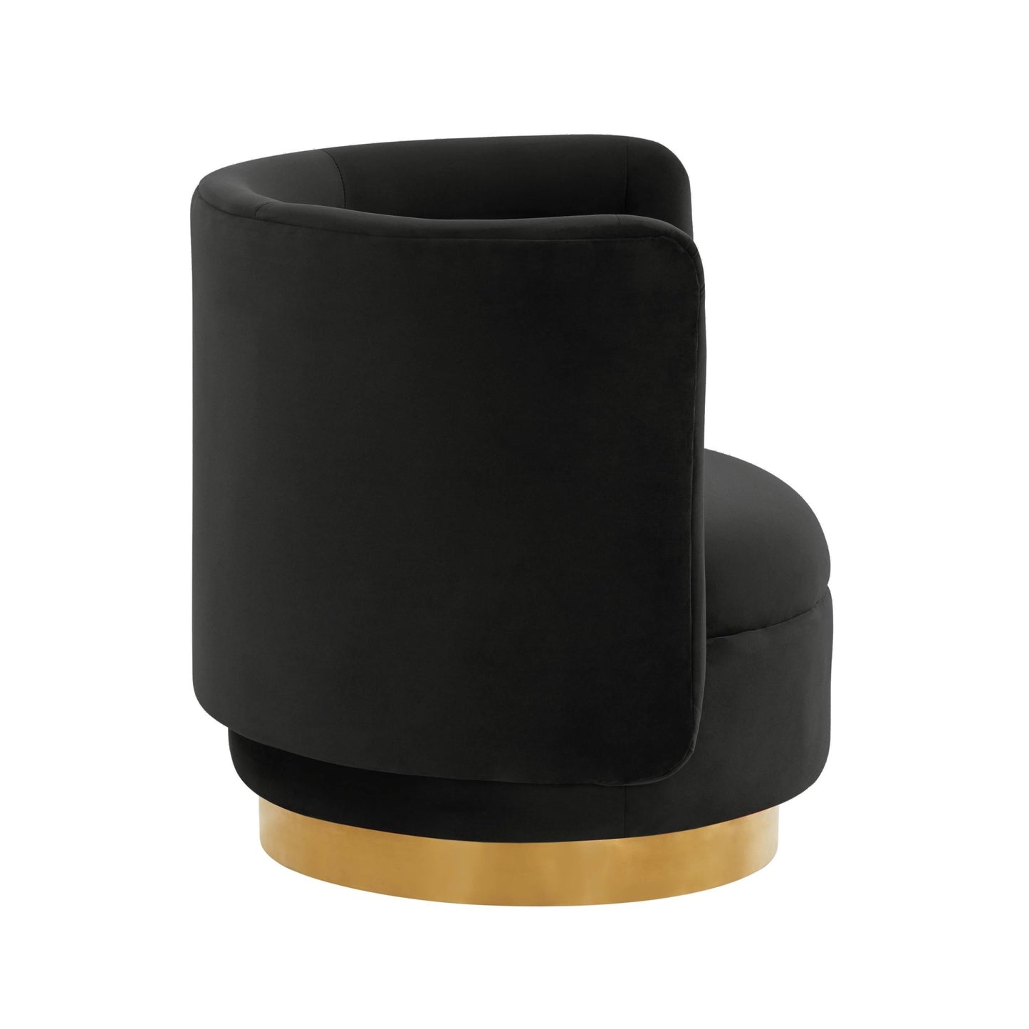 Remy Black Velvet Swivel Chair - Skandi London