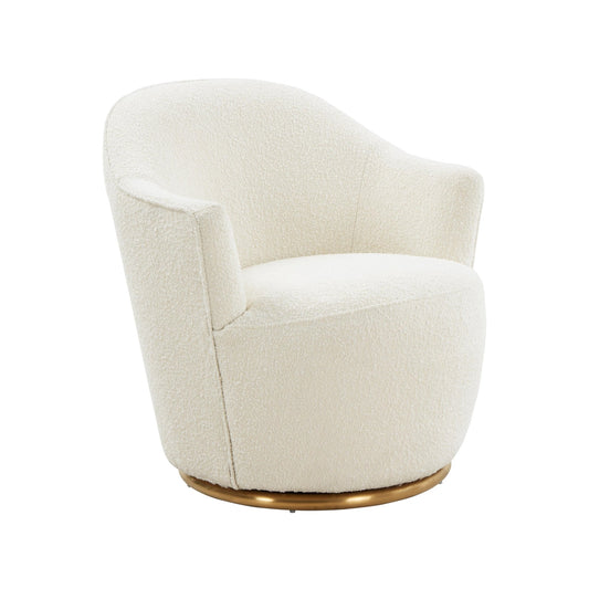 Skyla Boucle Swivel Chair - Skandi London