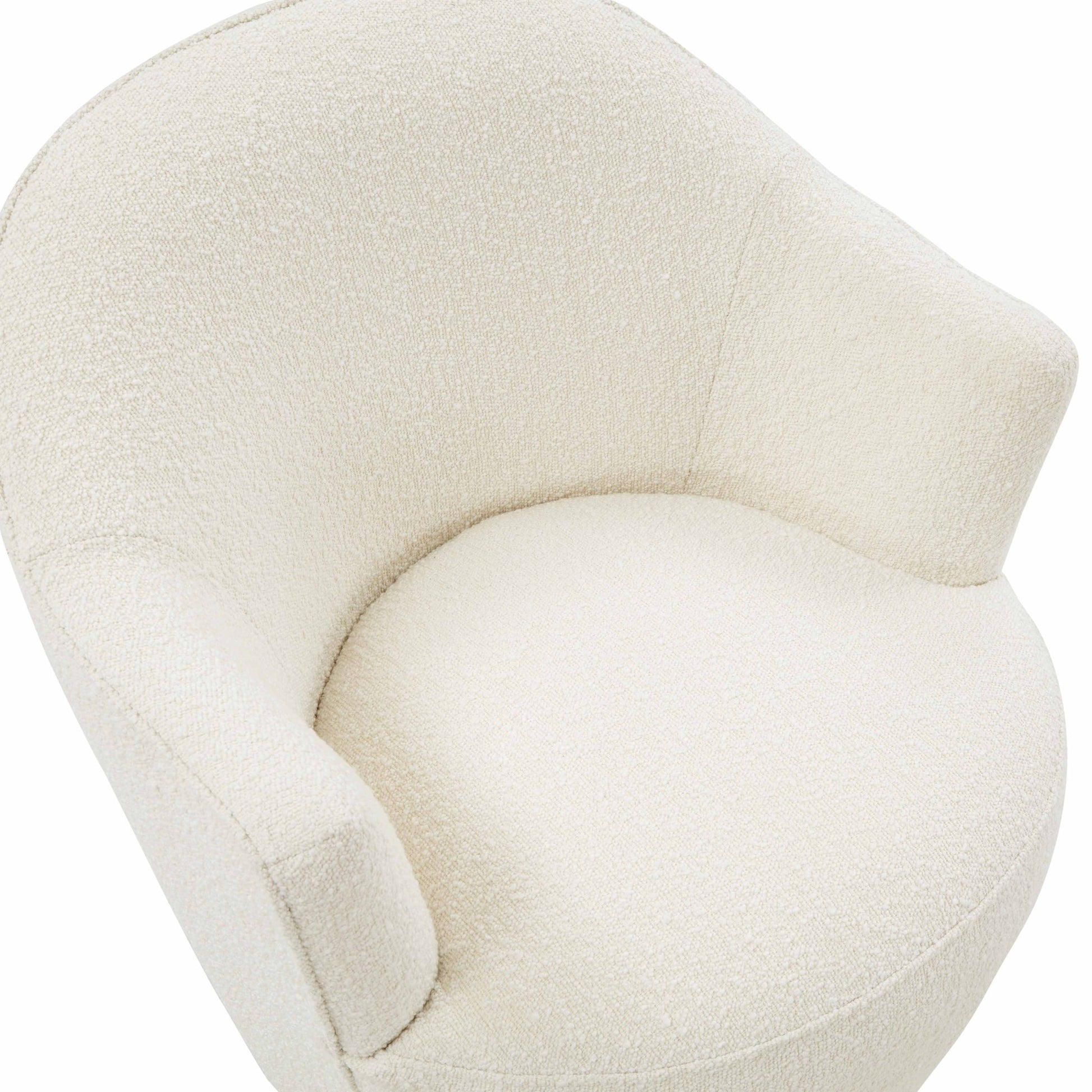 Skyla Boucle Swivel Chair - Skandi London