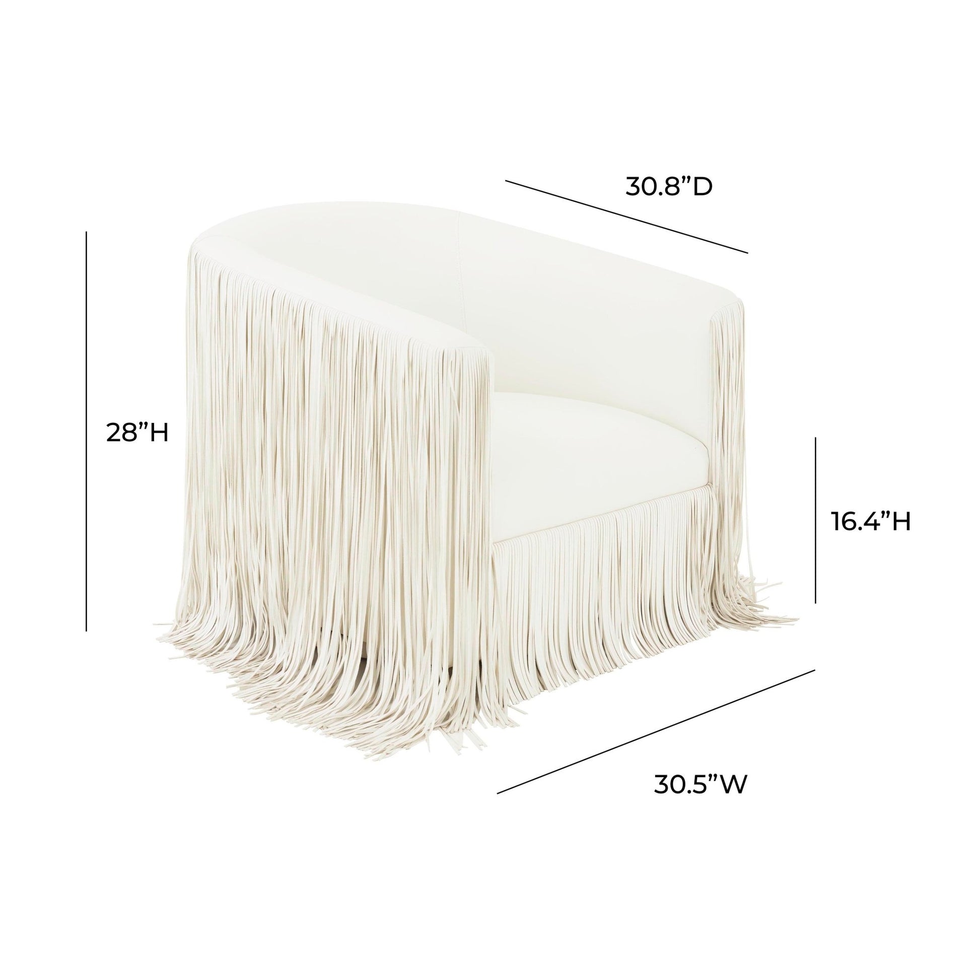 Shag Me Ivory Vegan Leather Swivel Chair - Skandi London