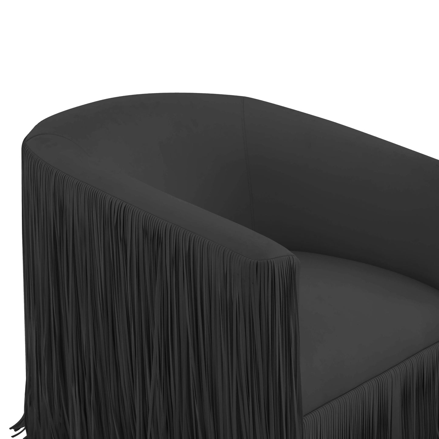 Shag Me Black Vegan Leather Swivel Chair - Skandi London