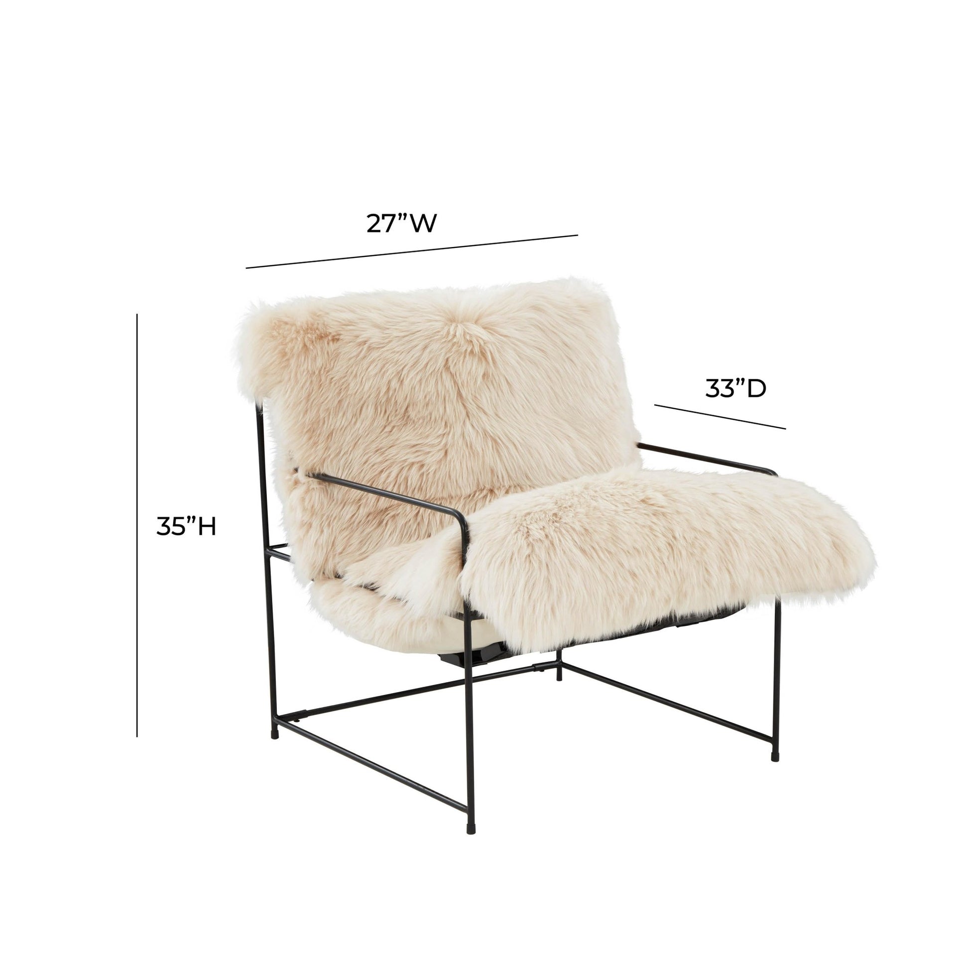 Kimi Natural Genuine Sheepskin Chair - Skandi London
