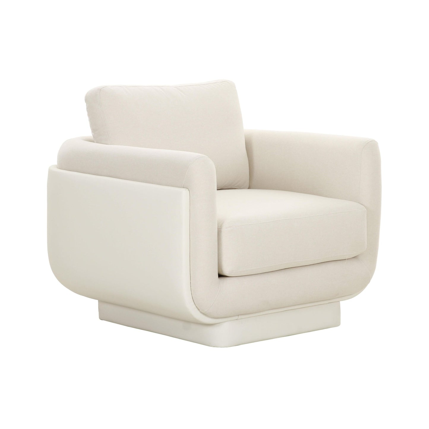Rhonnie Cream Monotone Armchair - Skandi London