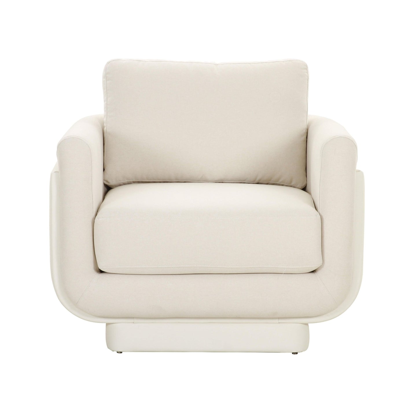 Rhonnie Cream Monotone Armchair - Skandi London