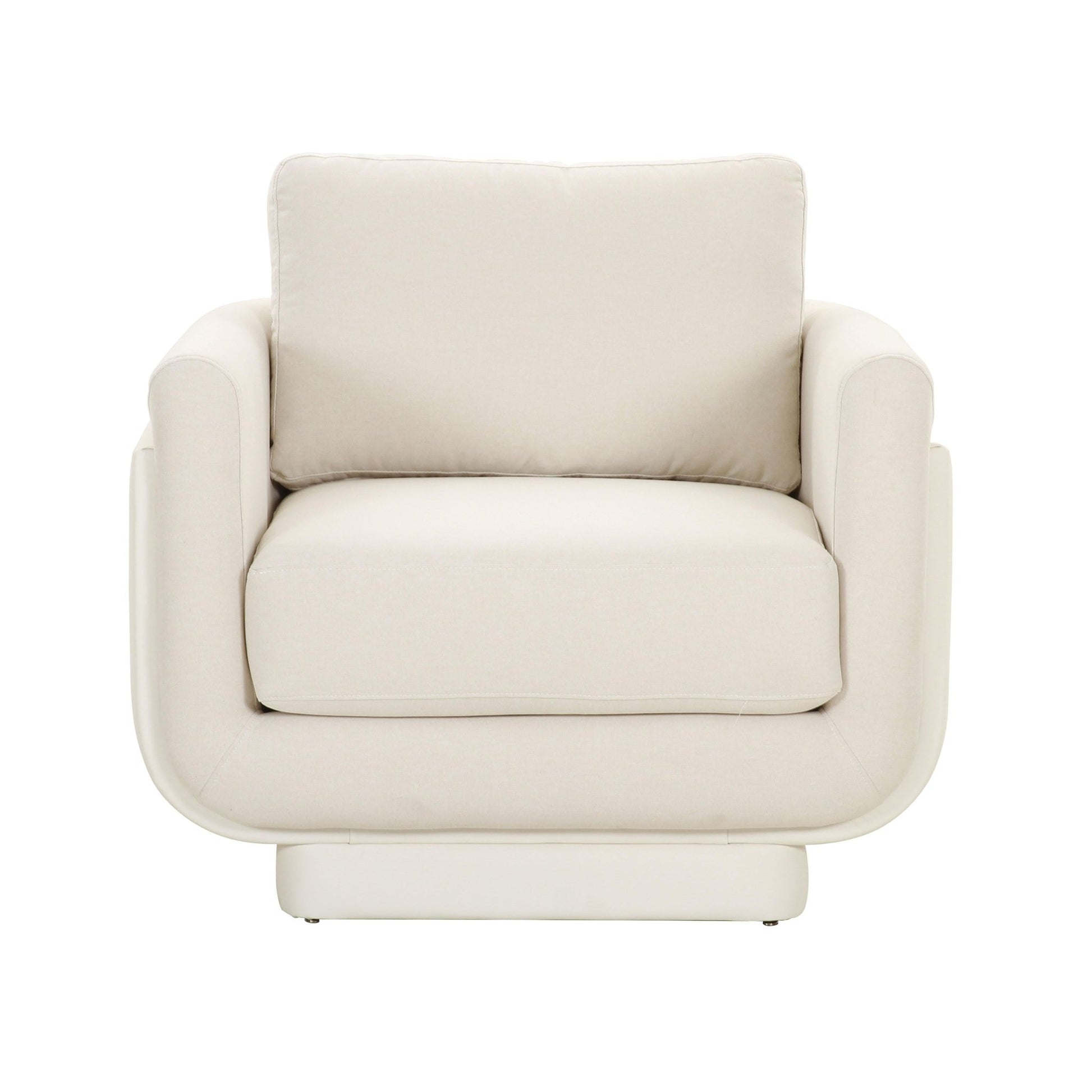 Rhonnie Cream Monotone Armchair - Skandi London