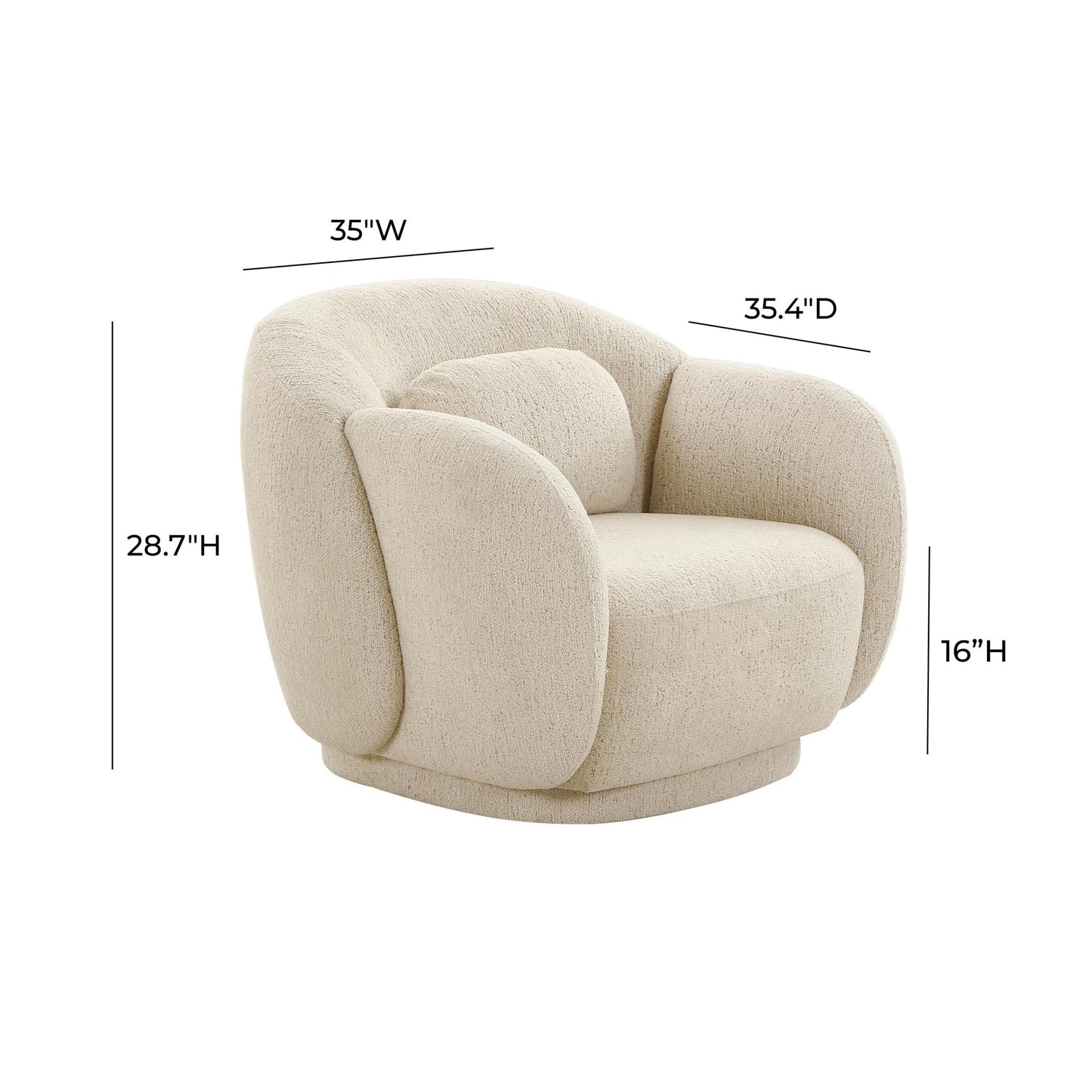 Misty Cream Boucle Accent Chair - Skandi London