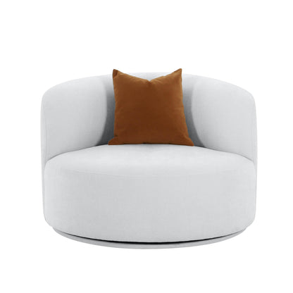 Fickle Grey Velvet Swivel Chair - Skandi London