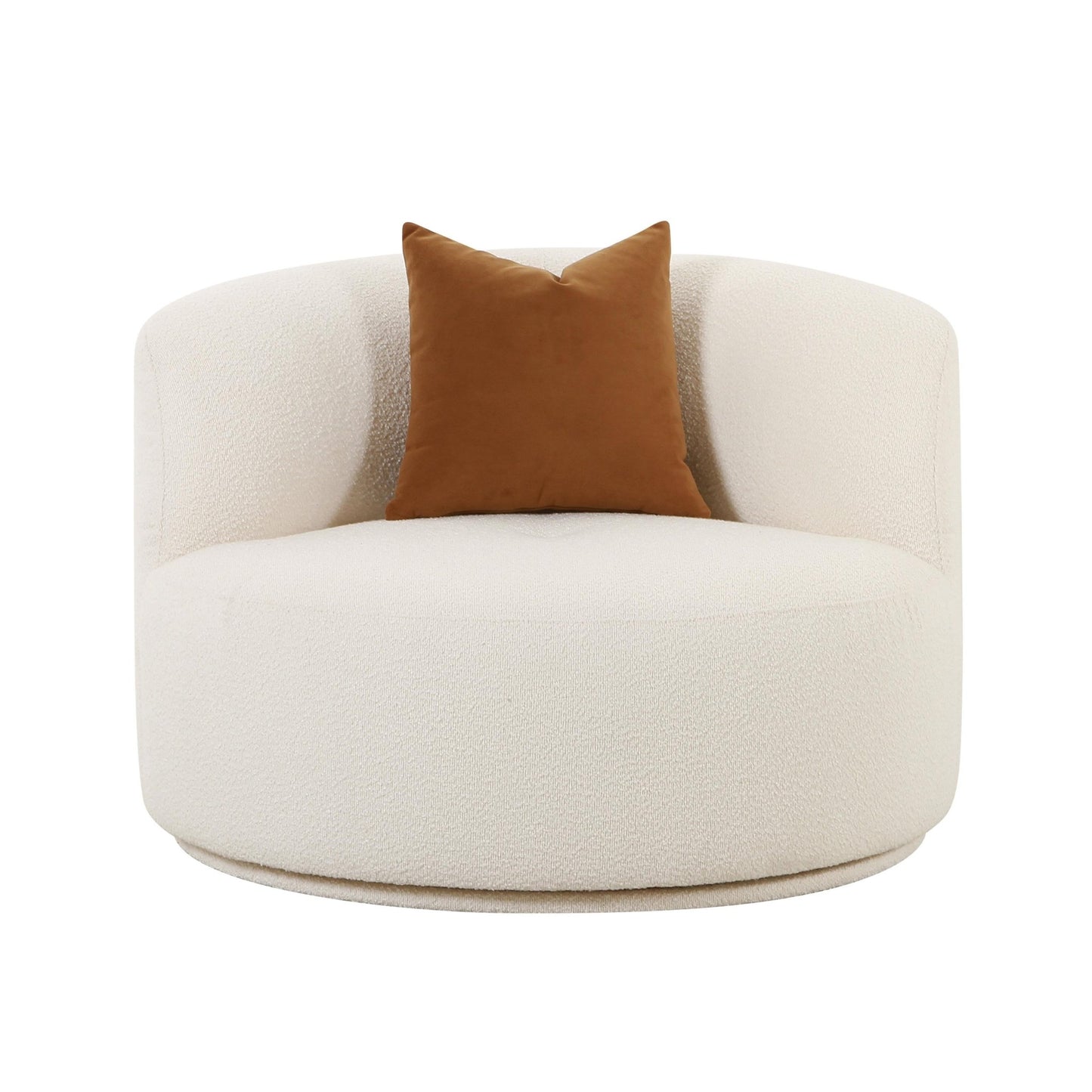 Fickle Cream Boucle Swivel Chair - Skandi London