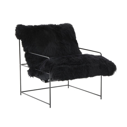 Kimi Black Genuine Sheepskin Chair - Skandi London
