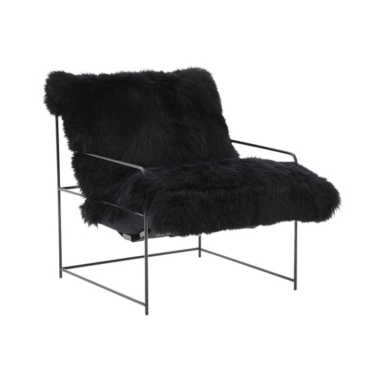 Kimi Black Genuine Sheepskin Chair - Skandi London