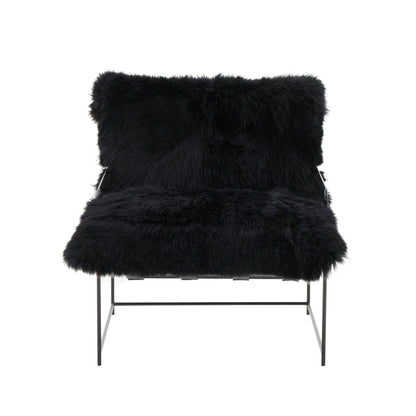 Kimi Black Genuine Sheepskin Chair - Skandi London