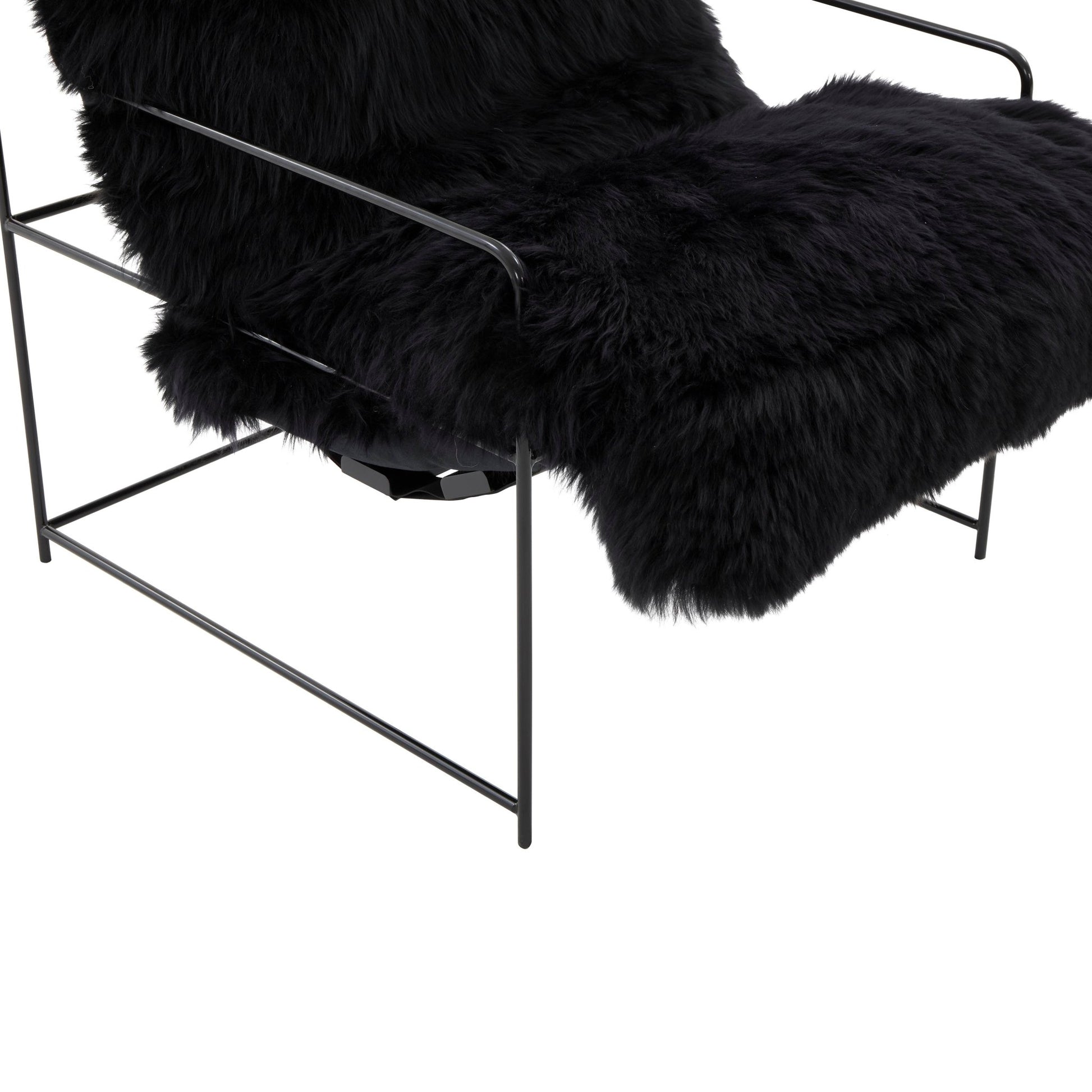 Kimi Black Genuine Sheepskin Chair - Skandi London
