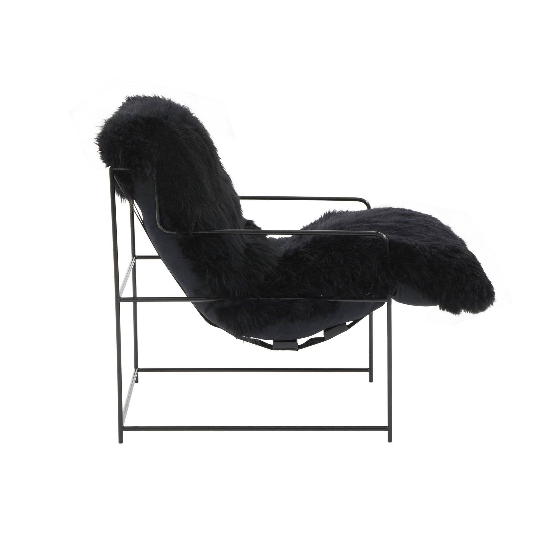 Kimi Black Genuine Sheepskin Chair - Skandi London