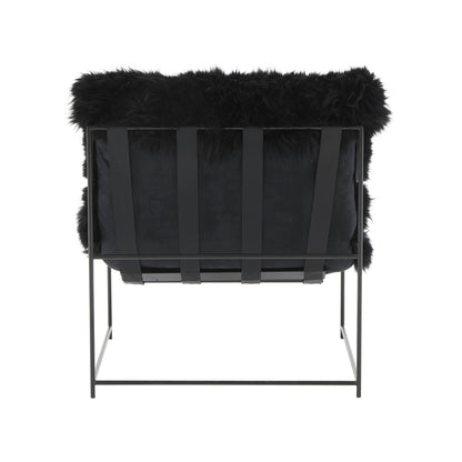Kimi Black Genuine Sheepskin Chair - Skandi London
