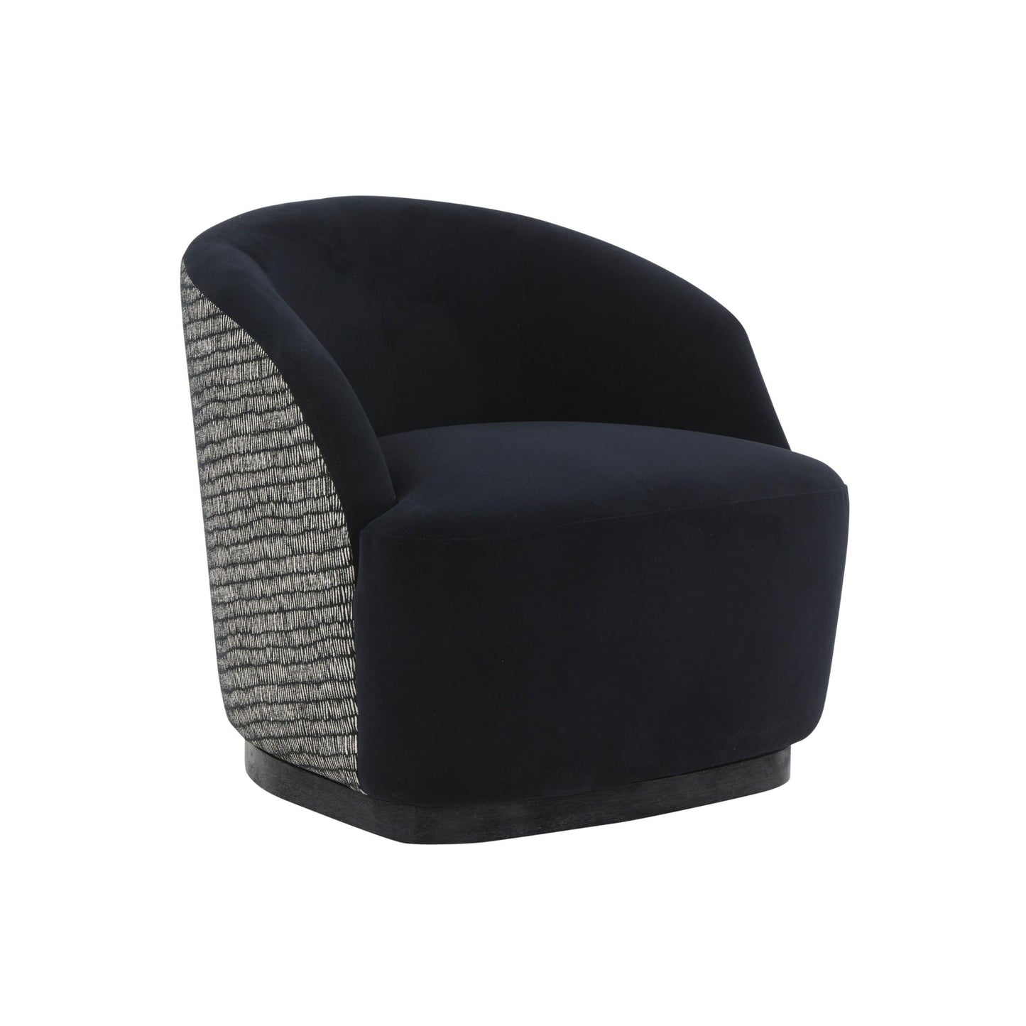 Reese Black Velvet Swivel Chair - Skandi London