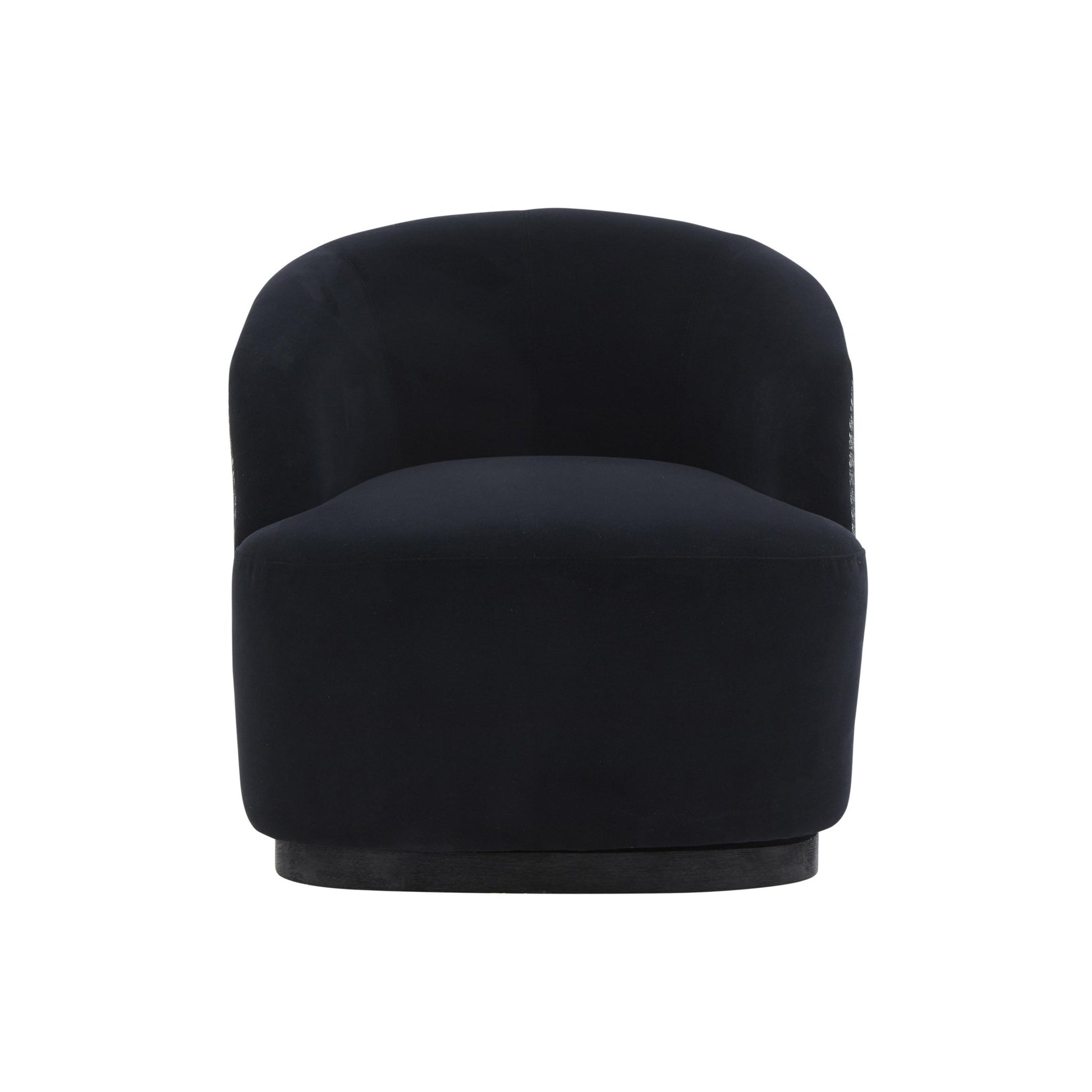 Reese Black Velvet Swivel Chair - Skandi London