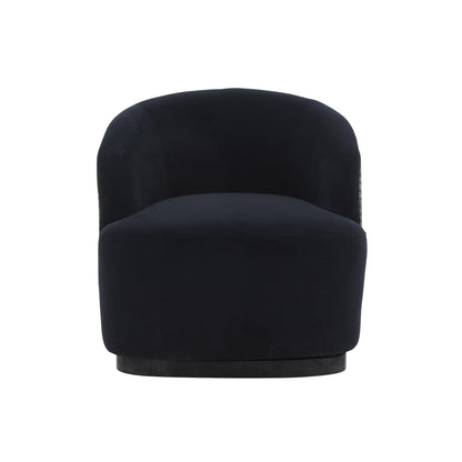 Reese Black Velvet Swivel Chair - Skandi London