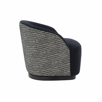 Reese Black Velvet Swivel Chair - Skandi London