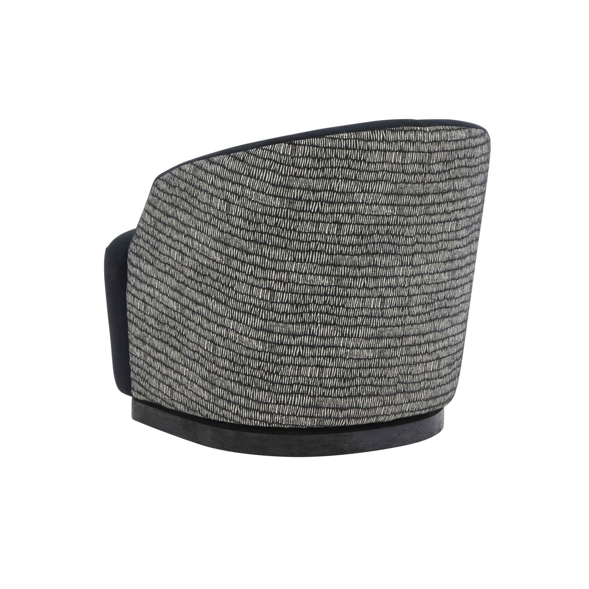 Reese Black Velvet Swivel Chair - Skandi London