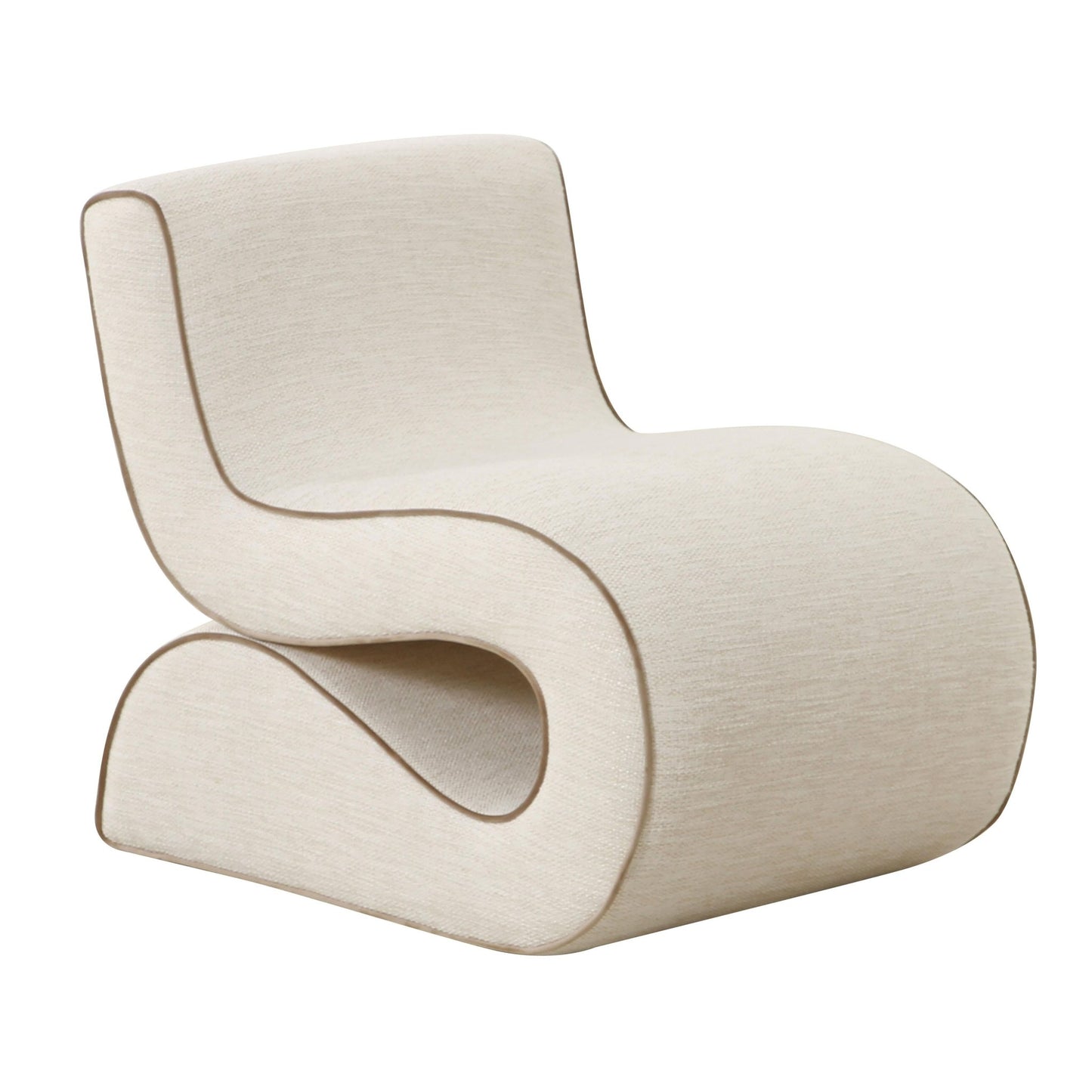 Senna Cream Basketweave Accent Chair - Skandi London