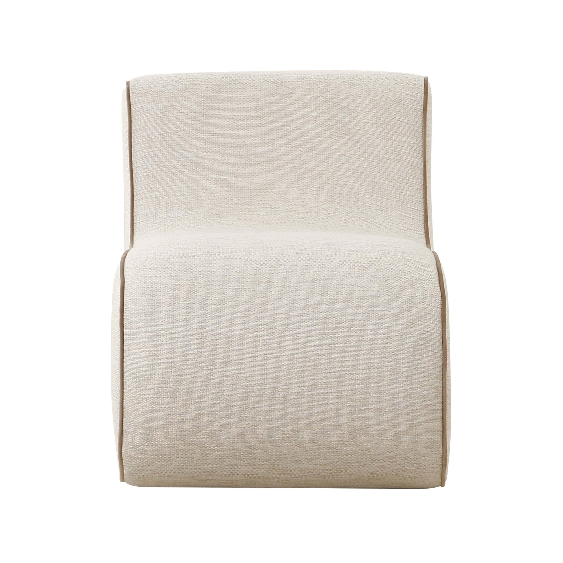 Senna Cream Basketweave Accent Chair - Skandi London
