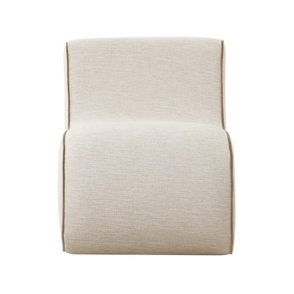 Senna Cream Basketweave Accent Chair - Skandi London