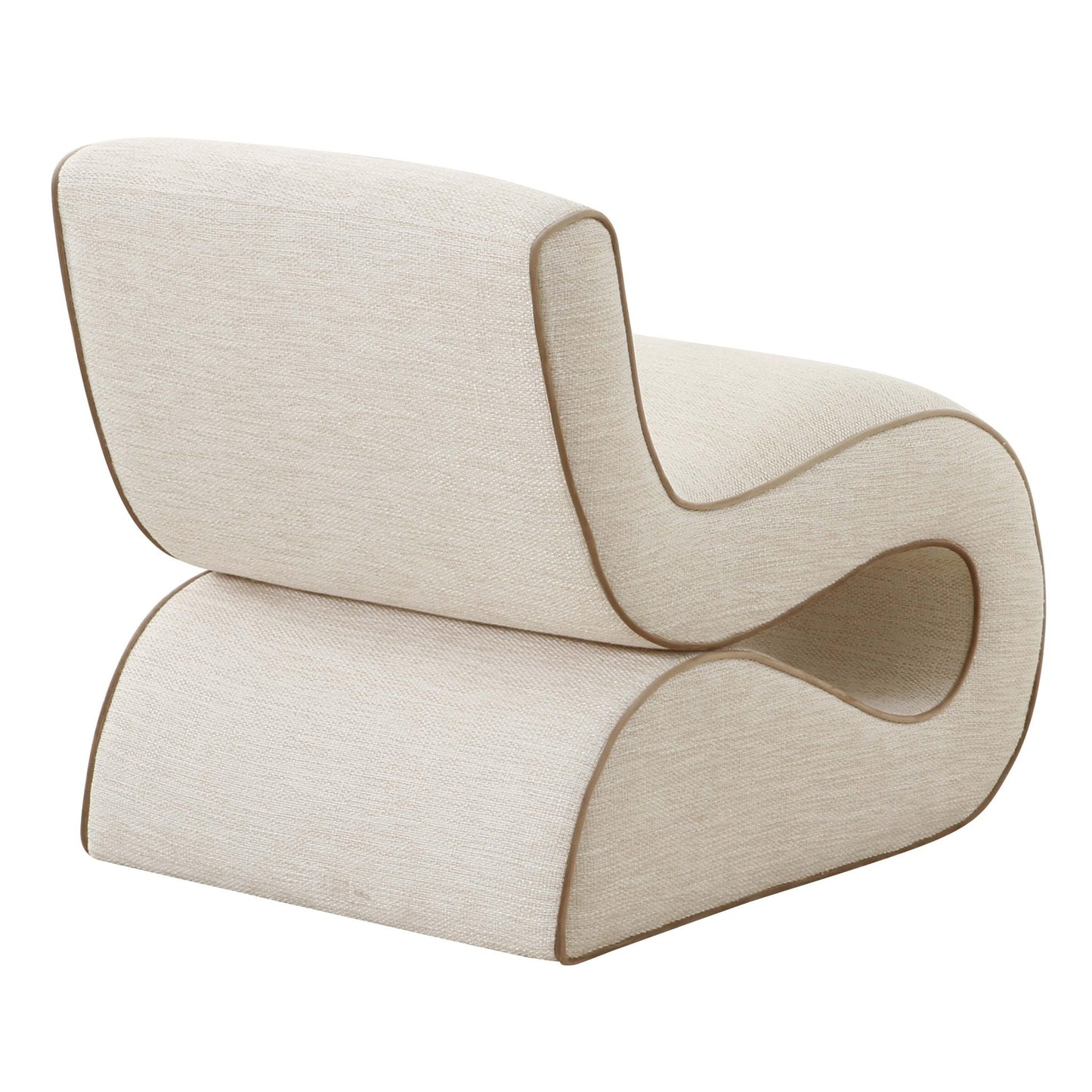 Senna Cream Basketweave Accent Chair - Skandi London