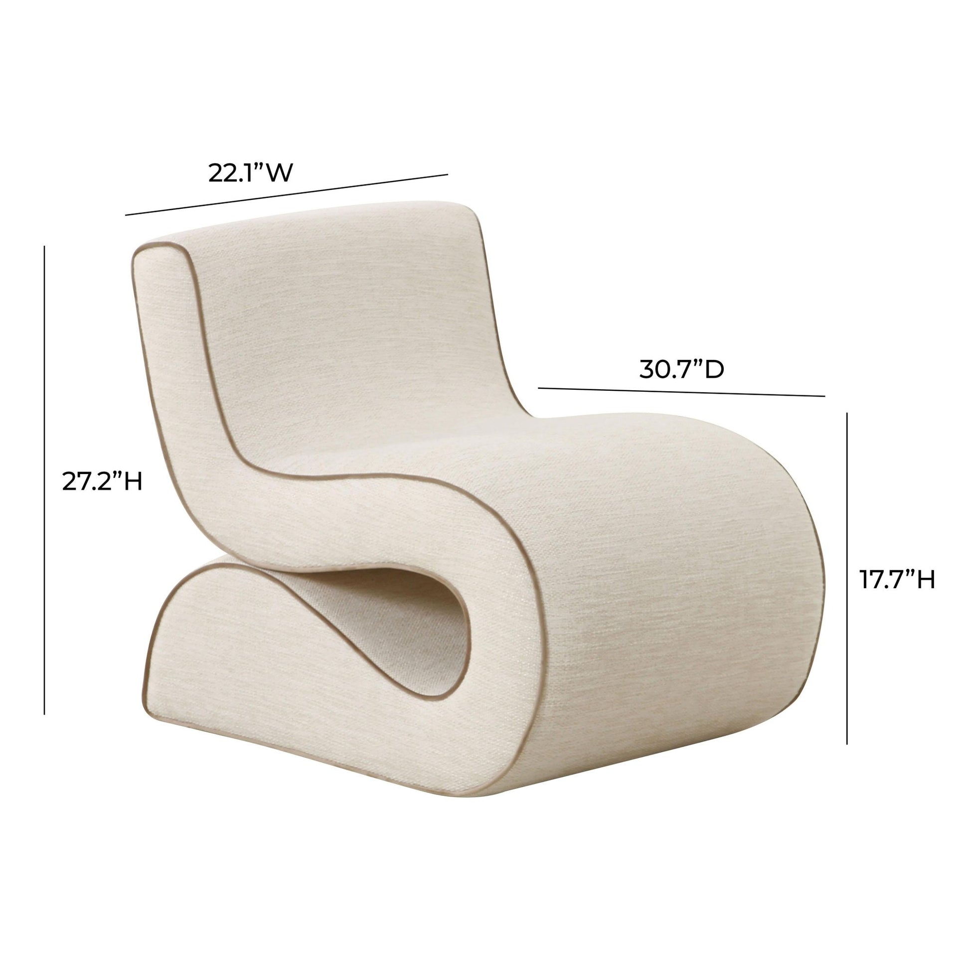 Senna Cream Basketweave Accent Chair - Skandi London