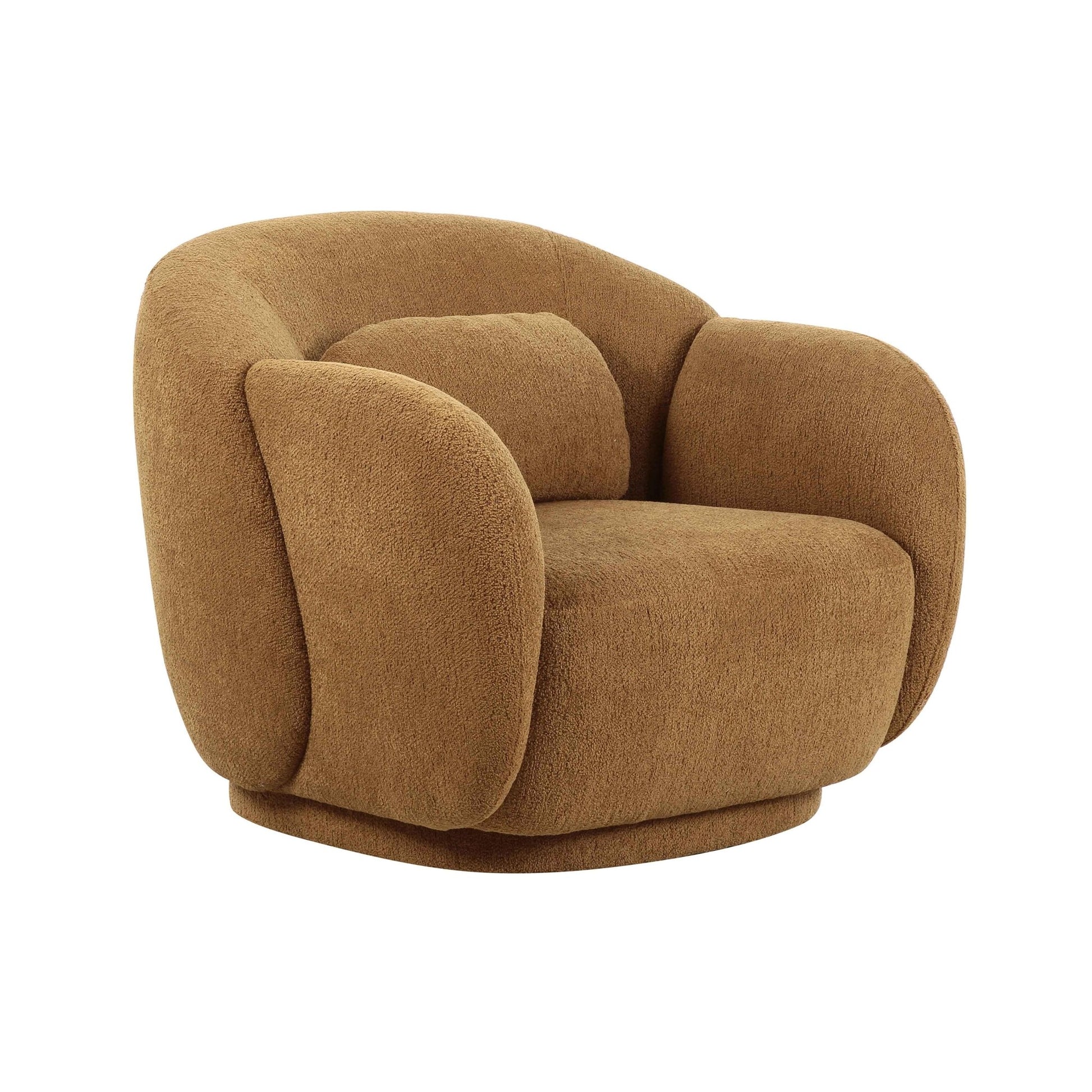 Misty Brown Boucle Accent Chair - Skandi London