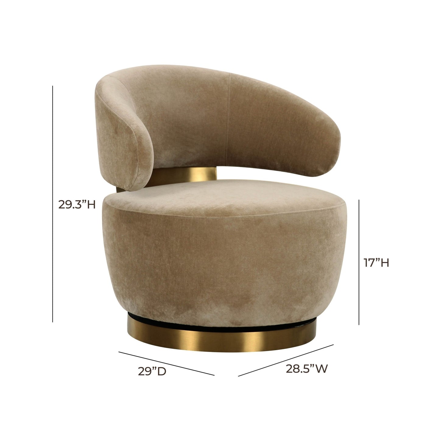 Austin Oat Recycled Fabric Swivel Chair - Skandi London
