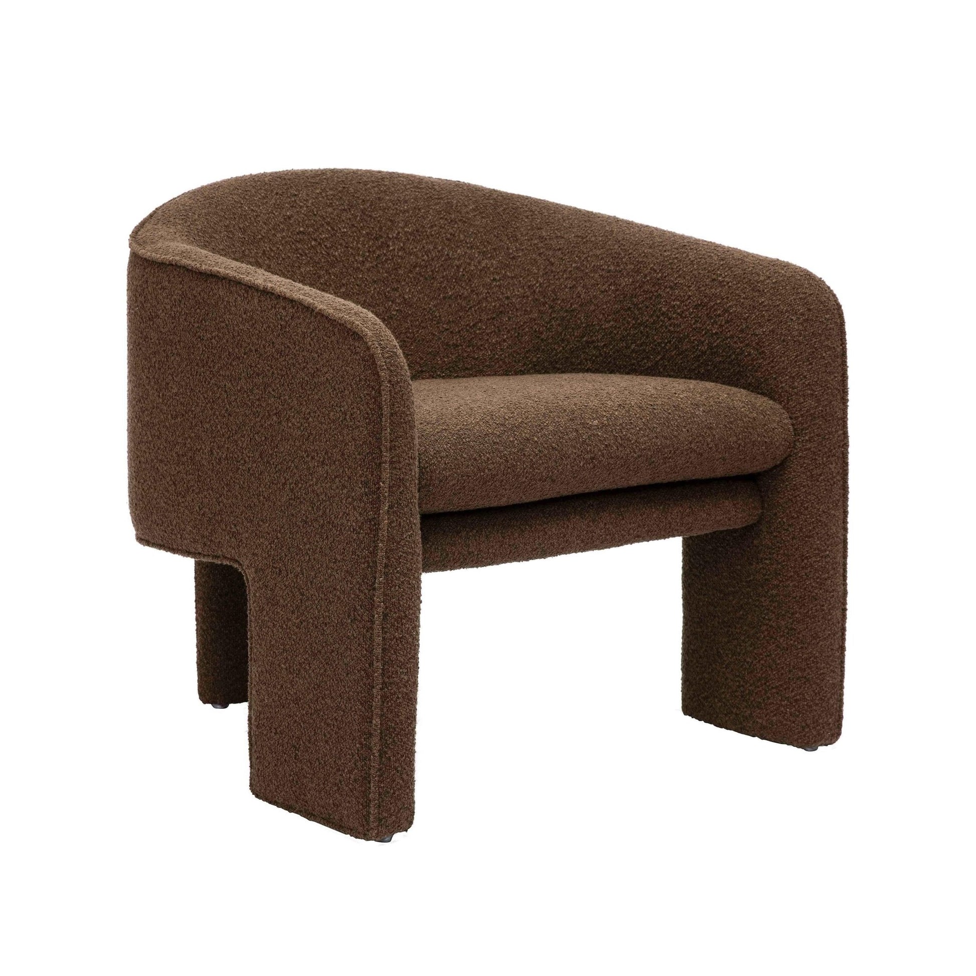 Marla Chocolate Brown Boucle Accent Chair - Skandi London
