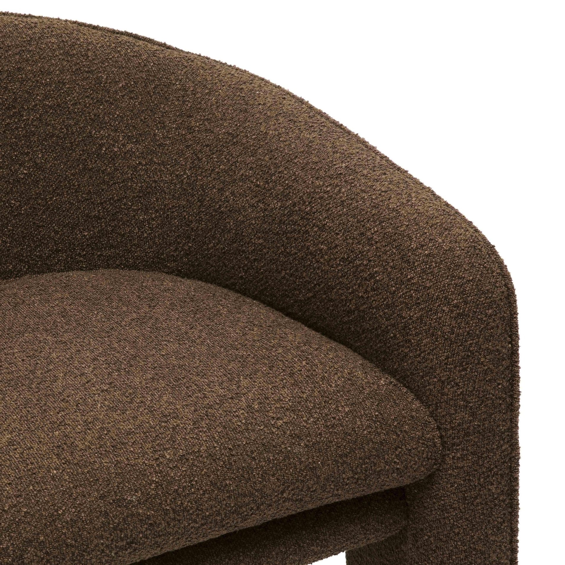 Marla Chocolate Brown Boucle Accent Chair - Skandi London