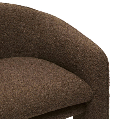 Marla Chocolate Brown Boucle Accent Chair - Skandi London