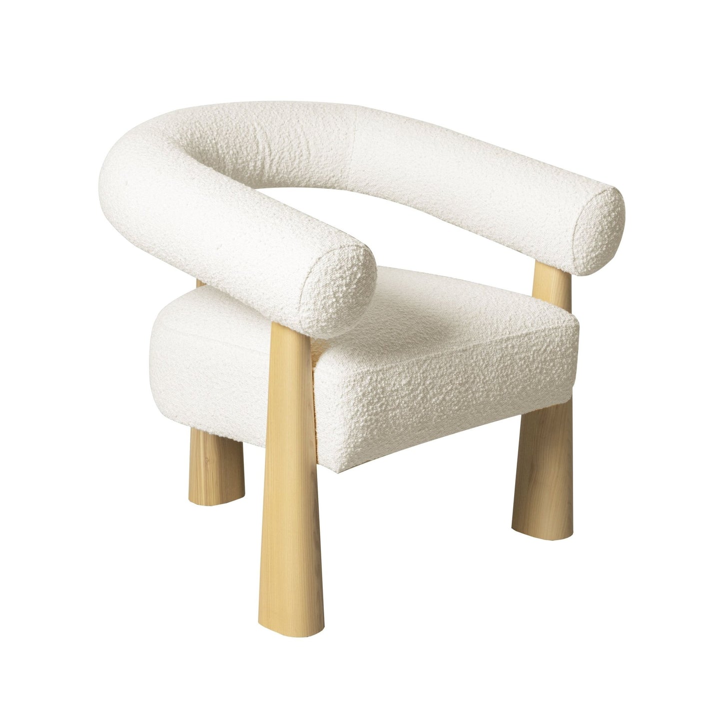 Spara Cream Boucle Accent Chair - Skandi London