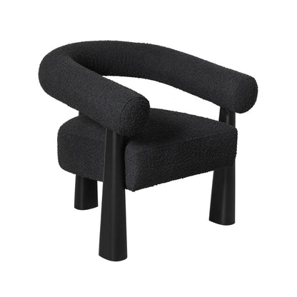 Spara Black Boucle Accent Chair - Skandi London