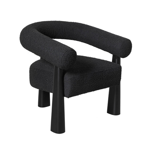 Spara Black Boucle Accent Chair - Skandi London