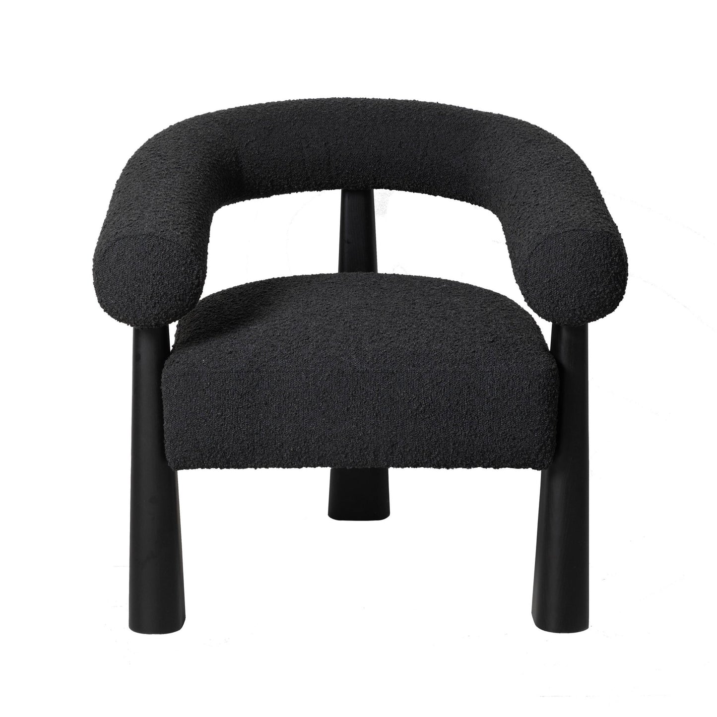 Spara Black Boucle Accent Chair - Skandi London
