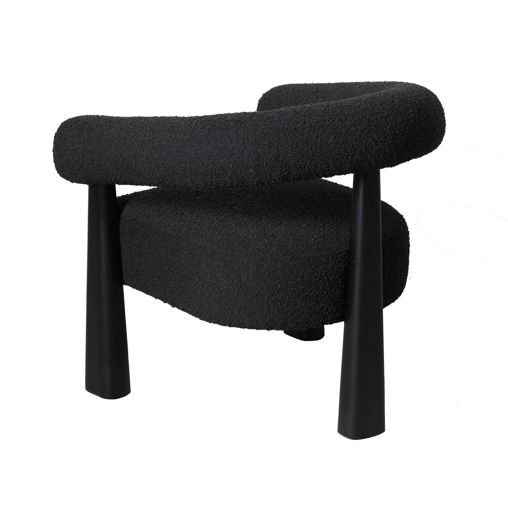 Spara Black Boucle Accent Chair - Skandi London