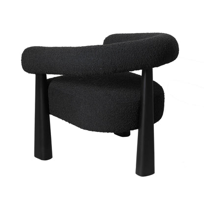 Spara Black Boucle Accent Chair - Skandi London