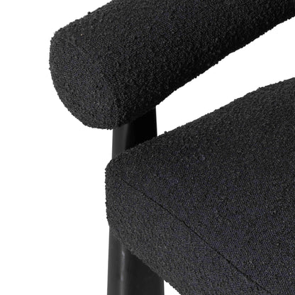 Spara Black Boucle Accent Chair - Skandi London