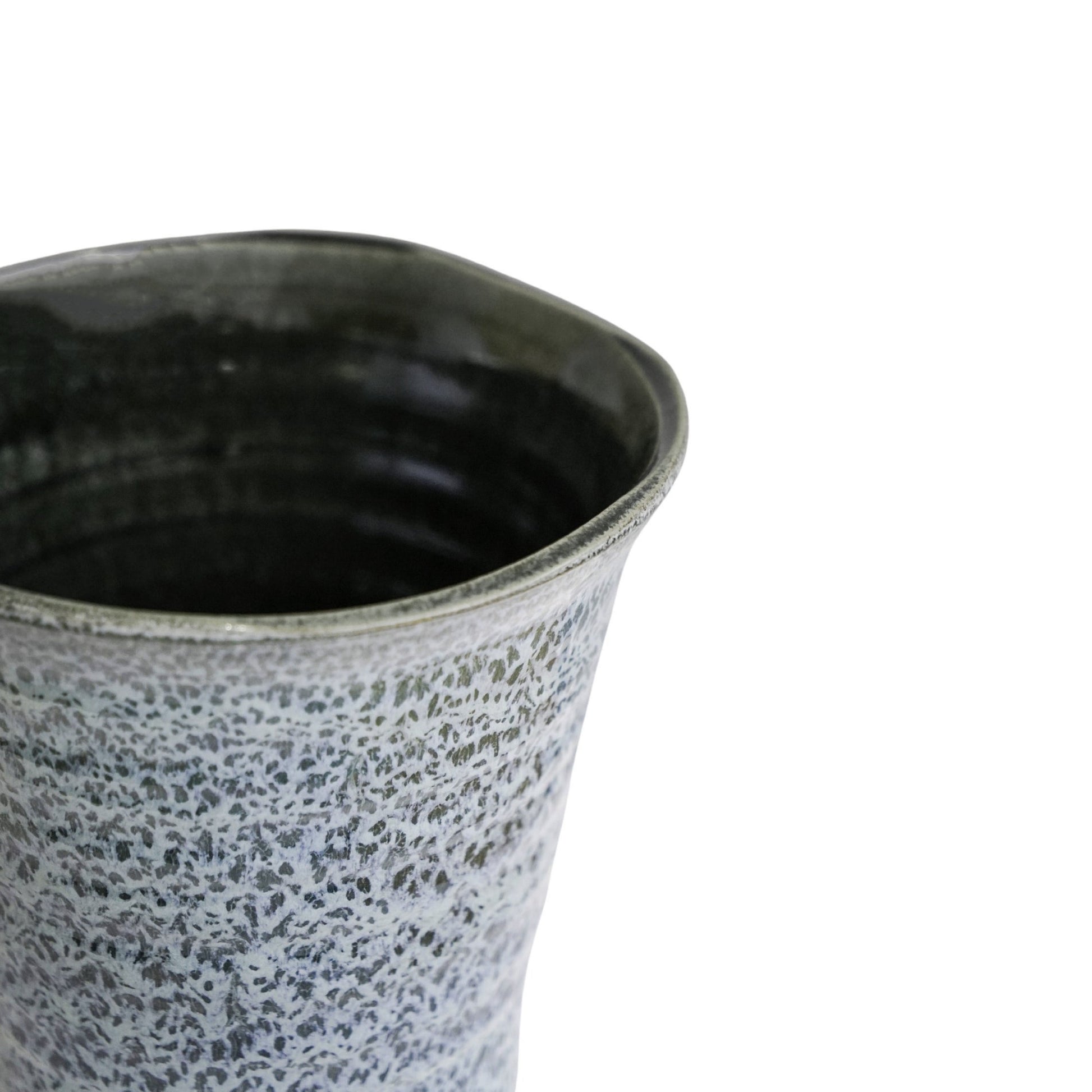 Vallo Reactive Glaze Tapered Blue Planter H26.5cm D29.5cm - Skandi London