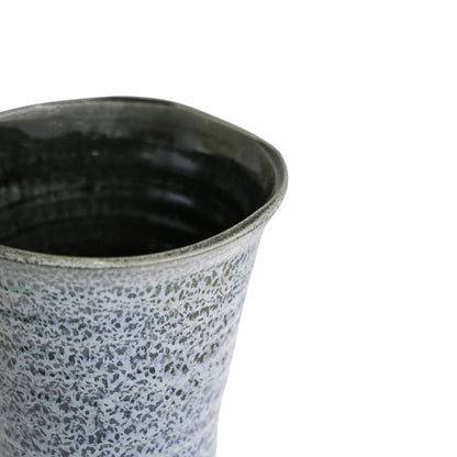 Vallo Reactive Glaze Tapered Blue Planter H26.5cm D29.5cm - Skandi London