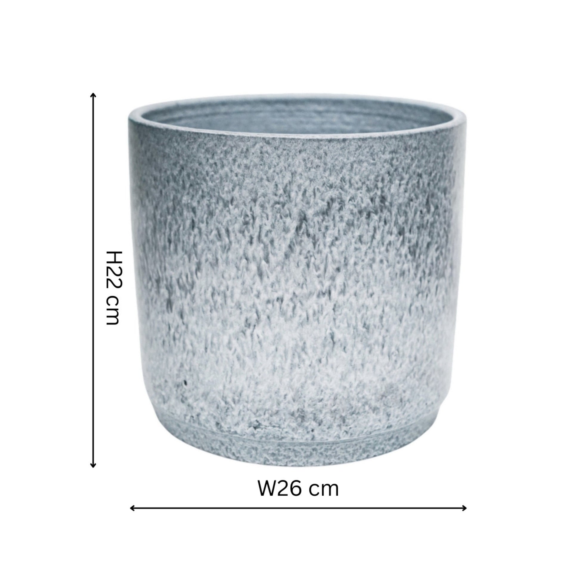 Wesley Marble Blue Planter H22cm D26cm - Skandi London