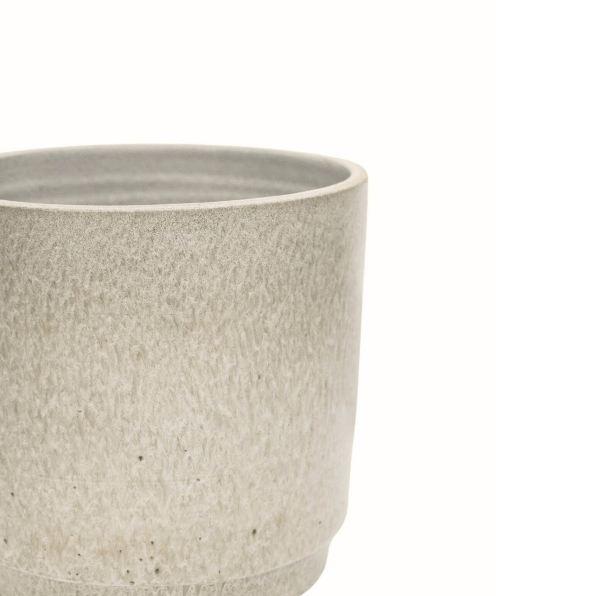 Wesley Marble Cream Planter H22cm D26cm - Skandi London